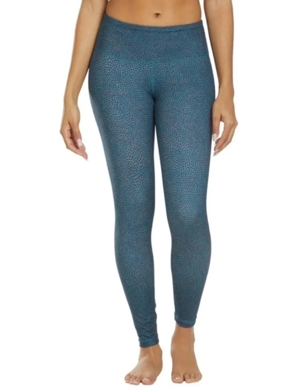 Prana Pillar Printed Leggings Teal Marina Yoga Active Size 1X